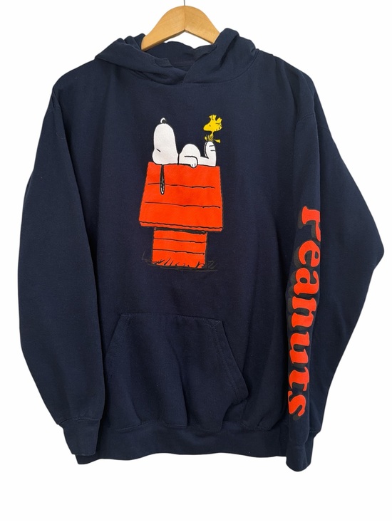 Peanuts Other - Peanuts Snoopy Woodstock Hoodie Navy Graphic Pullover Large